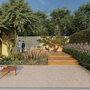 Árido pleno sol<br> 10x15 metros - Modelo 1