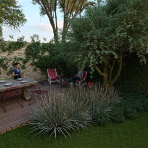 Árido pleno sol<br> 6x8 metros - Modelo 3