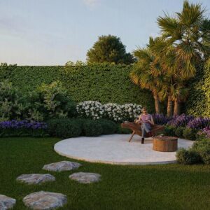 Mediterráneo pleno sol<br> 10x15 metros - Modelo 1