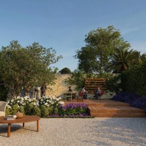 Mediterráneo pleno sol<br> 10x15 metros - Modelo 2